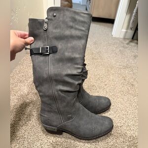 Rieker Over the Knee Gray Boots